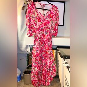 GAP bright floral flowy dress